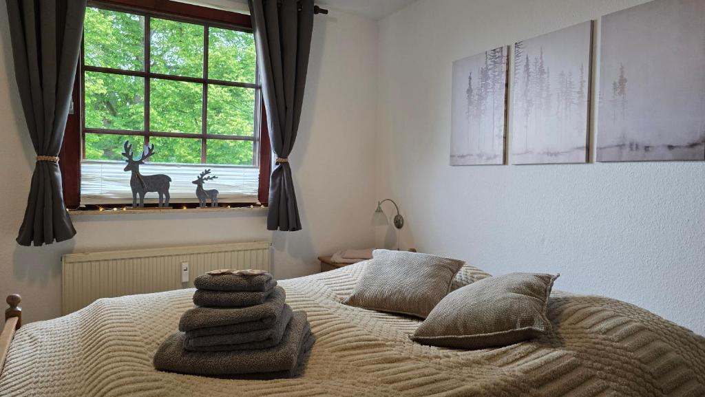 Ένα ή περισσότερα κρεβάτια σε δωμάτιο στο Waldliebe