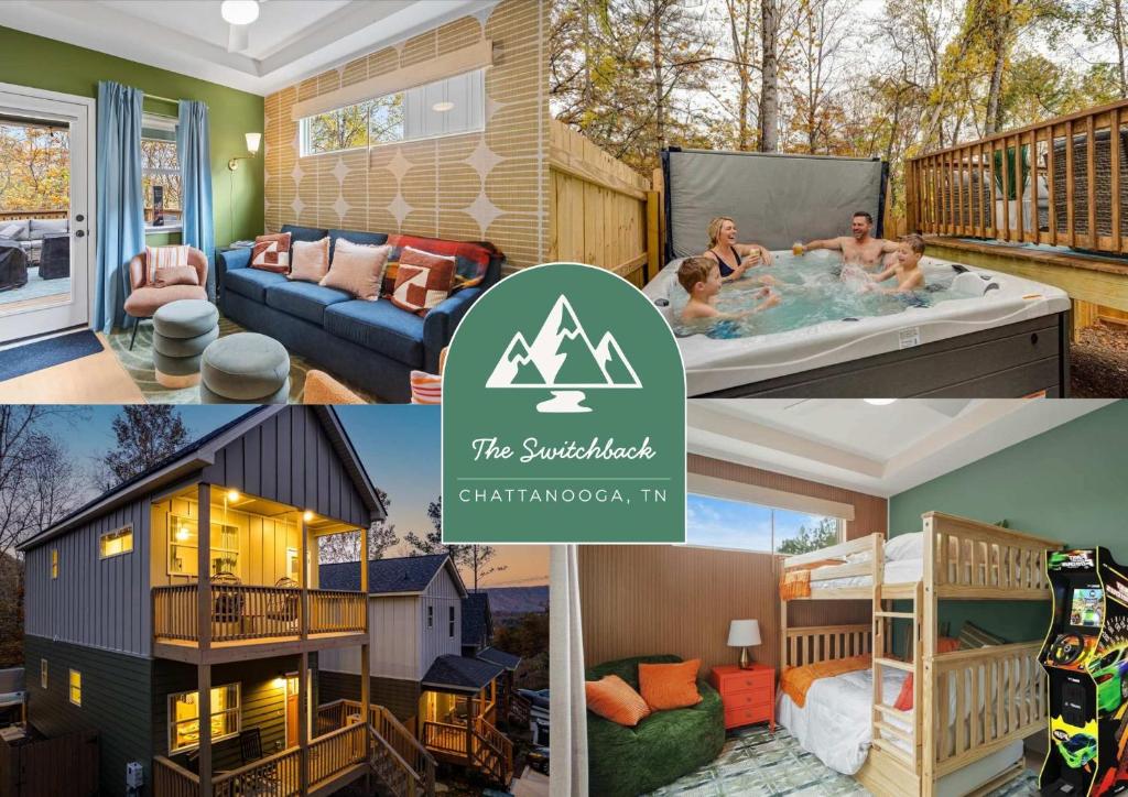 Φωτογραφία από το άλμπουμ του Luxury Hot Tub & Fire Pit Home Pet Friendly σε Lookout Mountain