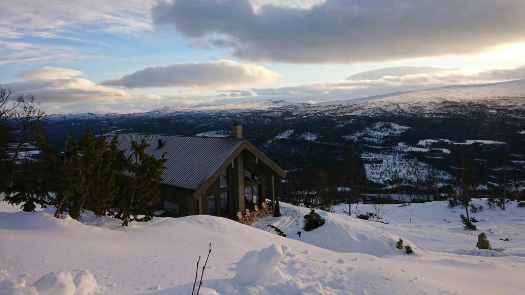 Το Mountain Cabin With Panoramic Views In Oppdal τον χειμώνα