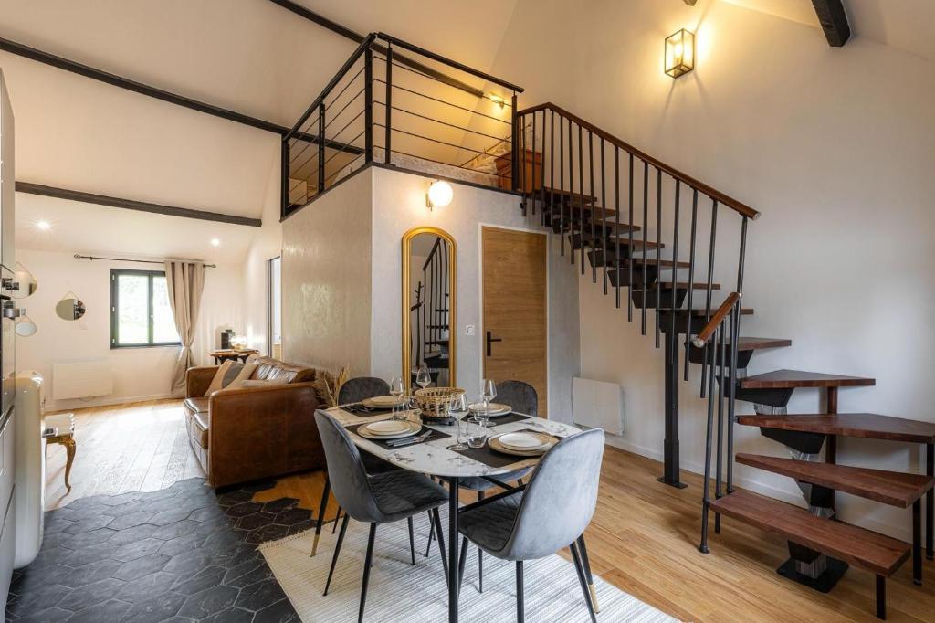 Χώρος καθιστικού στο Appart cosy avec Spa - Liziec