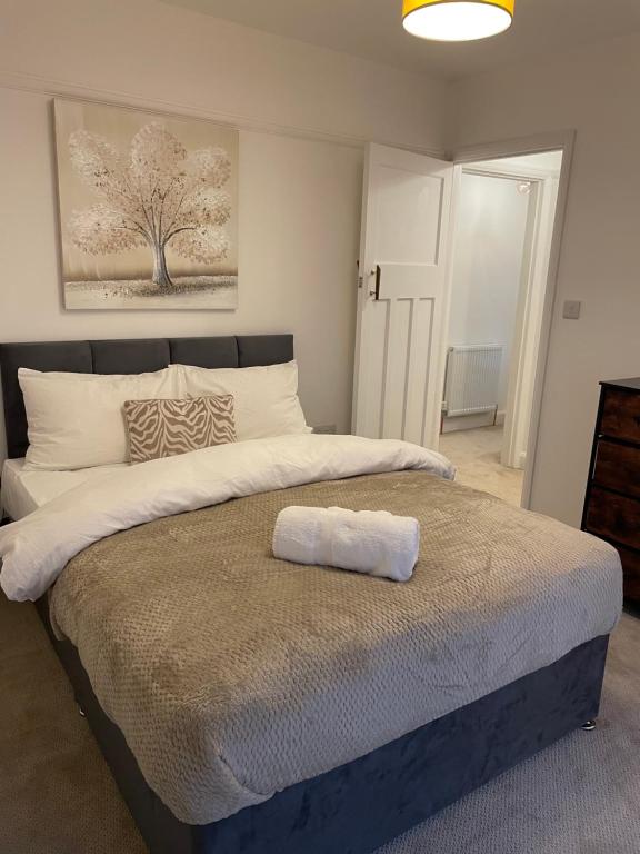 Ένα ή περισσότερα κρεβάτια σε δωμάτιο στο 3x Double, 2x Bathrooms, Central & Parking