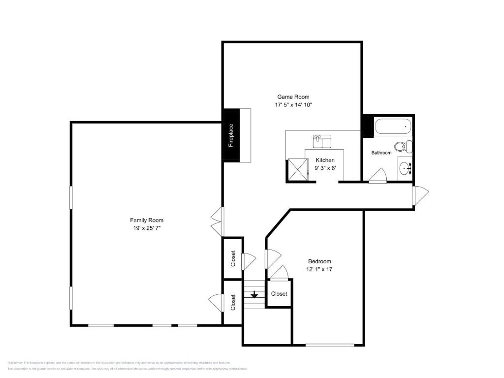 a floor plan of a house at Sunkissed Lodge in McHenry