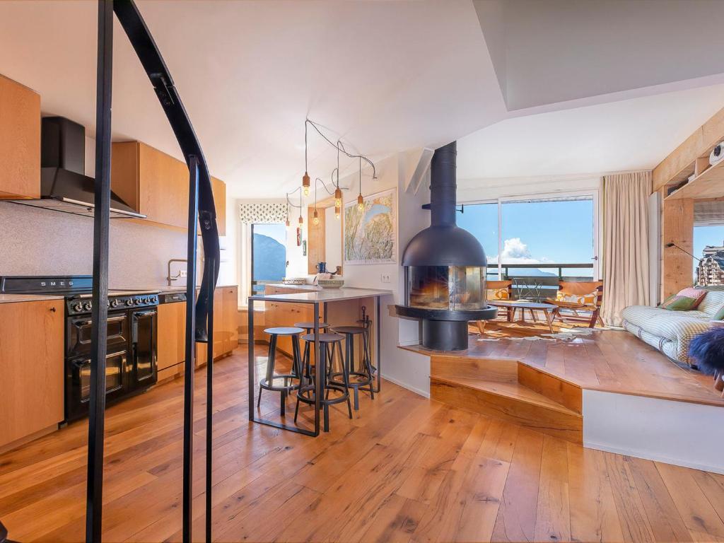 Η κουζίνα ή μικρή κουζίνα στο Appartement de Luxe à Avoriaz - 12 Pers, 6 Pièces - FR-1-314-229