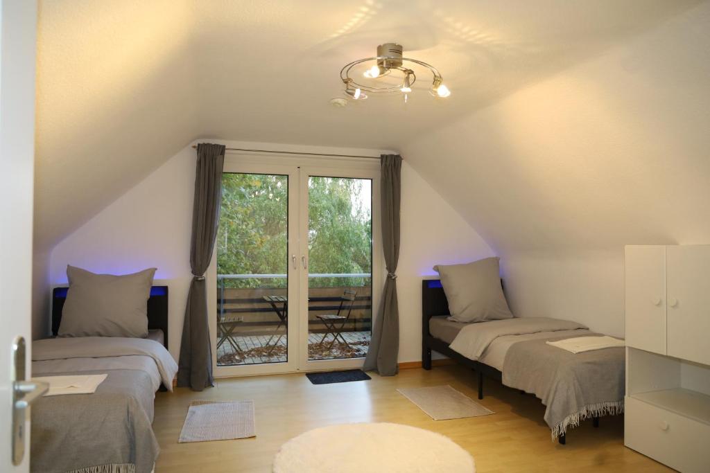 Ένα ή περισσότερα κρεβάτια σε δωμάτιο στο Apartment Mutter Buermann