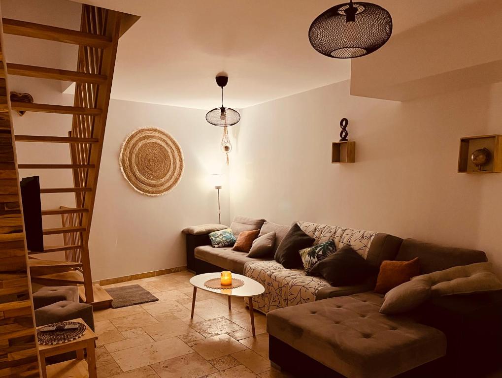 Χώρος καθιστικού στο Le Nid de Chambord