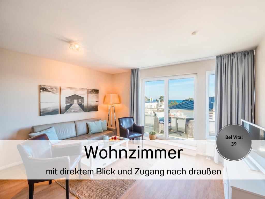 Ostseeurlaub im Bel Vital - Apartments mit Meerblick oder Balkon - Appartement 1 Chambre Avec Balcon Et Vue Sur Mer