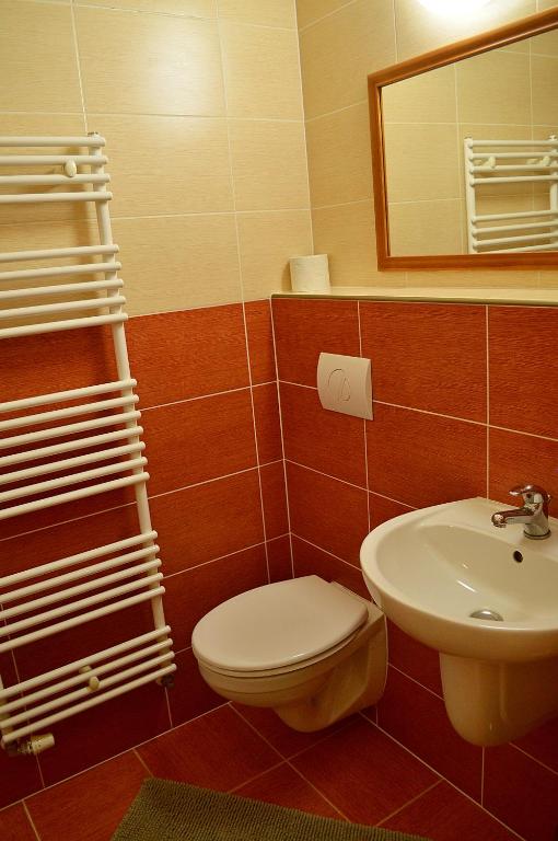 Koupelna v ubytování Hotel Florian