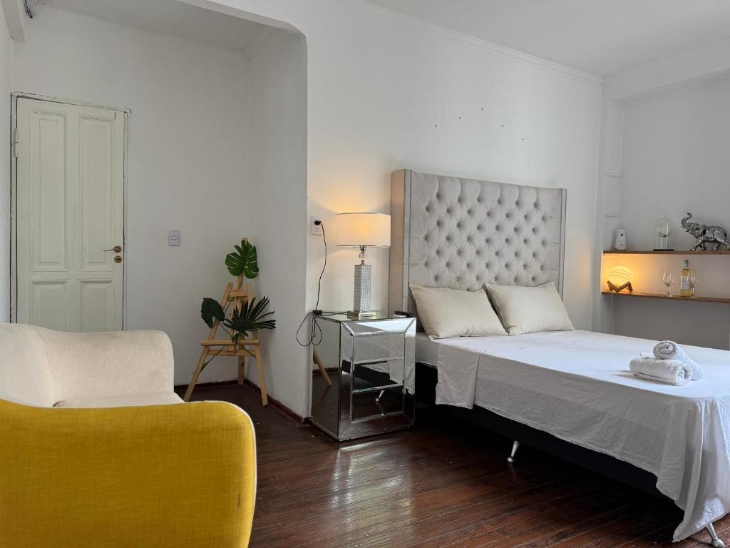 Ένα ή περισσότερα κρεβάτια σε δωμάτιο στο Habitación en casa de lujo