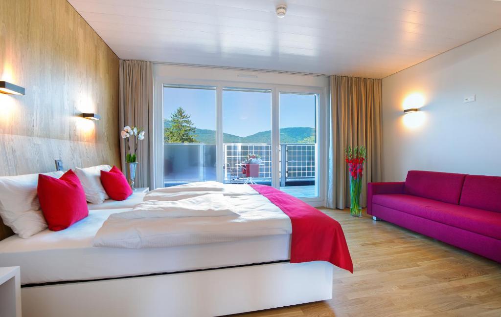 Postel nebo postele na pokoji v ubytování Hotel Restaurant Rhy