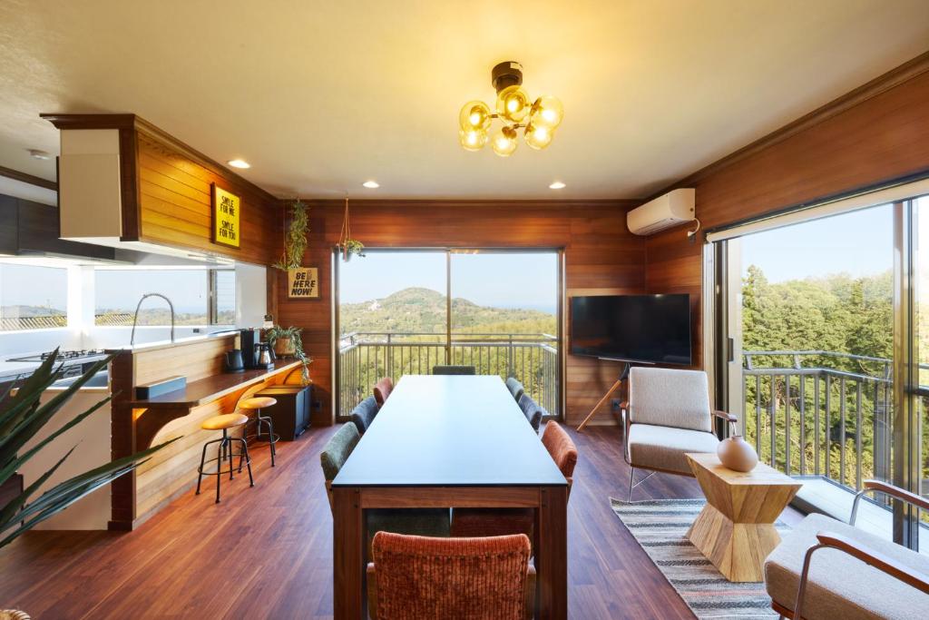 TV a/nebo společenská místnost v ubytování Maigre Panorama