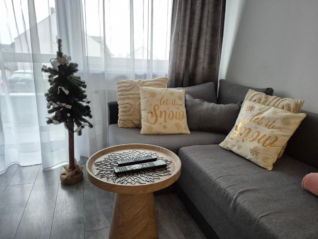 O zonă de relaxare la Apartament Pudrowy