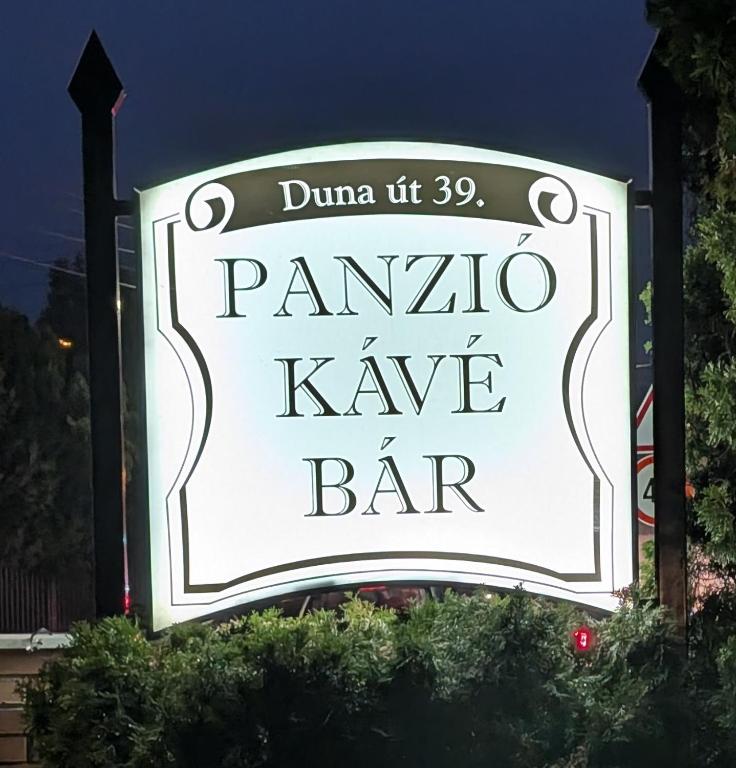a sign for a parlor have a bar at Dunakanyar Bed & Breakfast Panzio in Göd