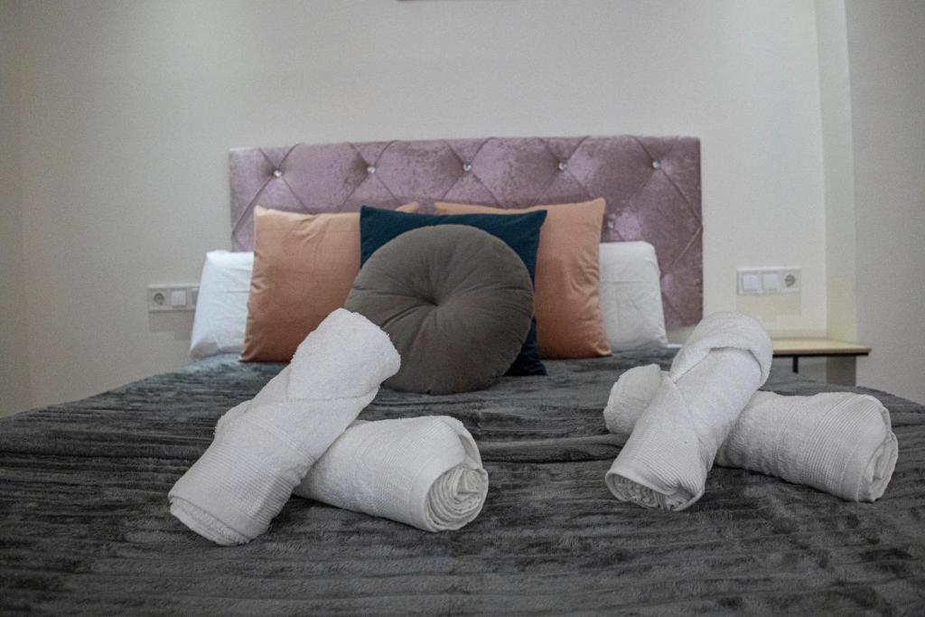 Ένα ή περισσότερα κρεβάτια σε δωμάτιο στο Office Habitación de lujo para 2 personas