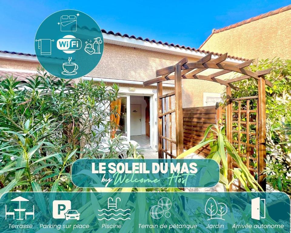 Κήπος έξω από το Le Soleil du Mas, 2 pers, Piscine à Calvisson