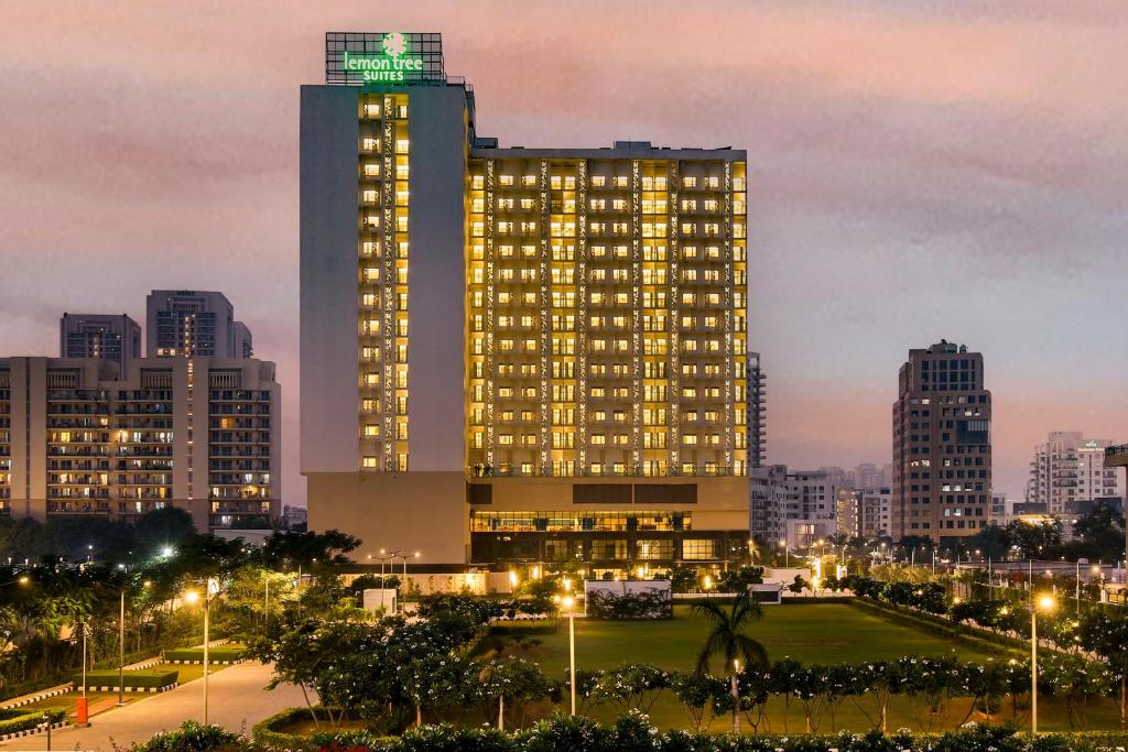 Cảnh Gurgaon hoặc tầm nhìn thành phố từ khách sạn