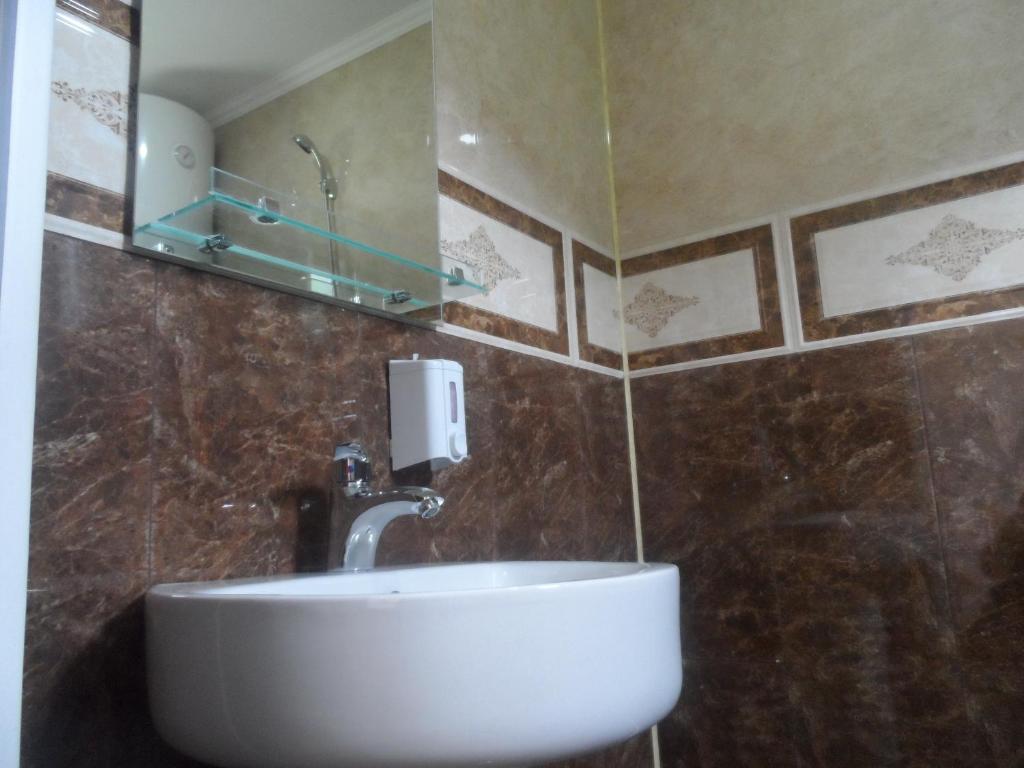 Koupelna v ubytování Hotel Tekla