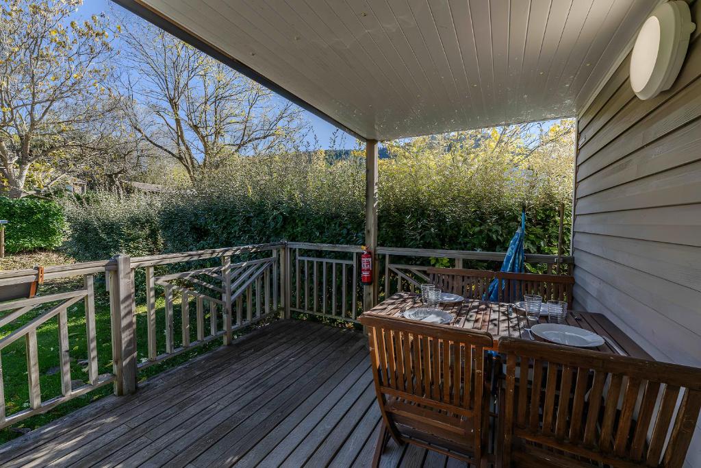 Μπαλκόνι ή βεράντα στο Mobil-home climatisé 4 pers