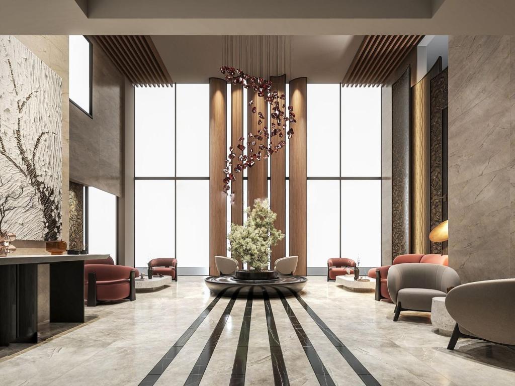 Χώρος καθιστικού στο Reya Creek Hotel