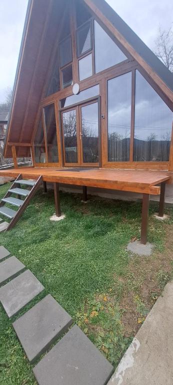 Κήπος έξω από το Cabana A frame Casa Edy