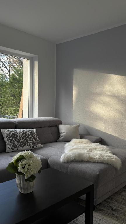 Un lugar para sentarse en Ferienwohung Nordwind