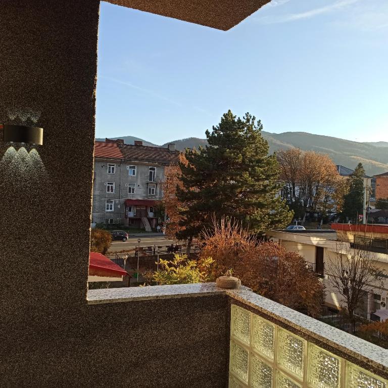a view from the balcony of a building at Apartament de Vacanță Straja in Lupeni