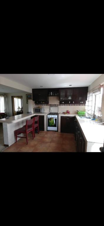 Η κουζίνα ή μικρή κουζίνα στο El Mirador ecológico