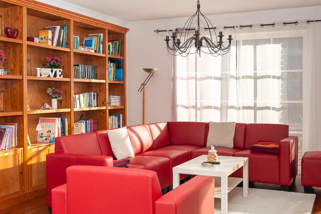 Posezení v ubytování Ferienhaus Eisenach