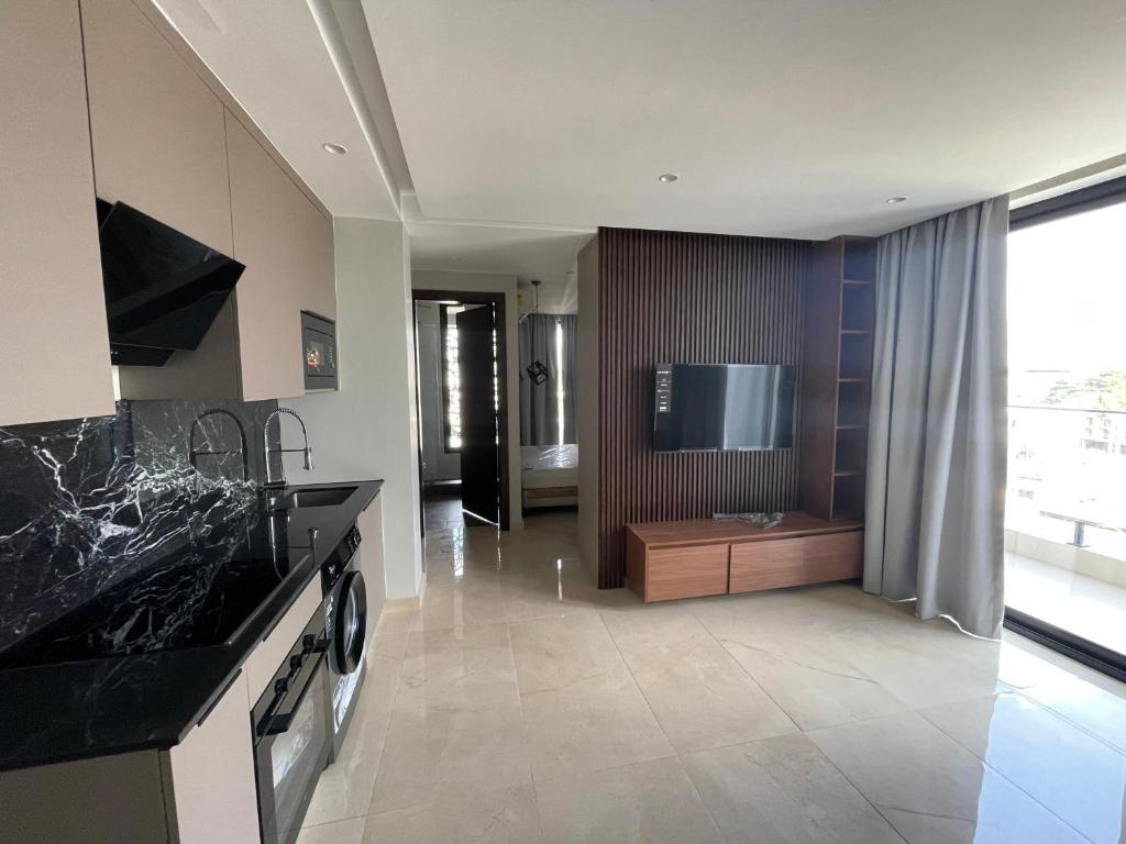 Η κουζίνα ή μικρή κουζίνα στο Bravia Apartment