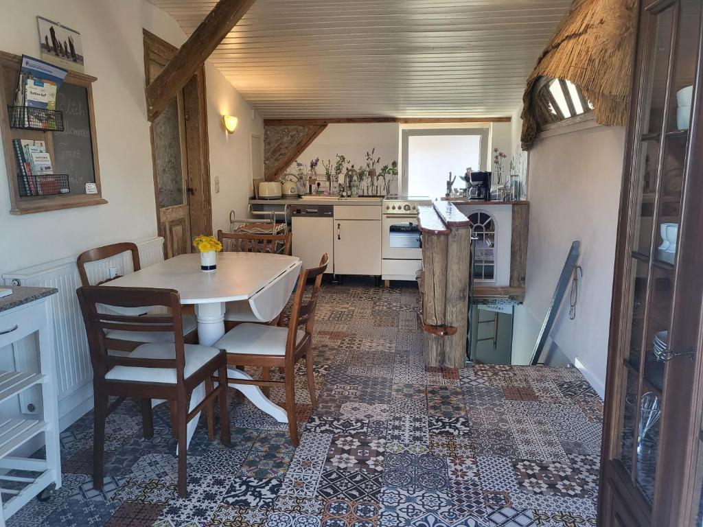 Kuchyň nebo kuchyňský kout v ubytování Landliebe am Stettiner Haff