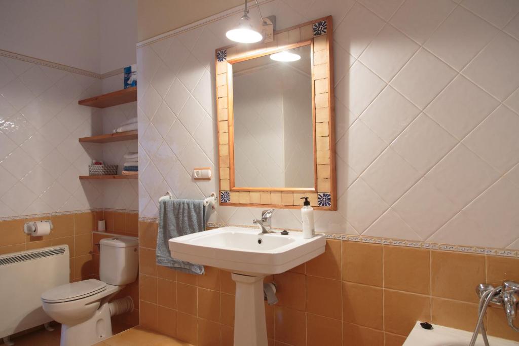 Koupelna v ubytování Casa del Mesoncico