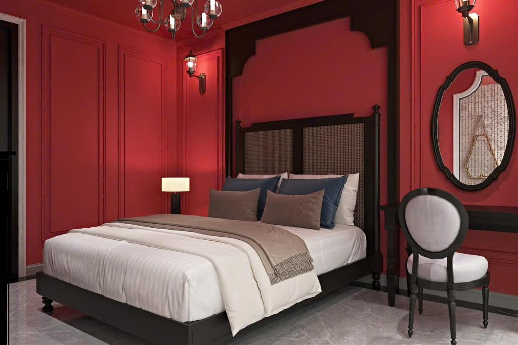 Ліжко або ліжка в номері Gấu Hotel Cầu Giấy