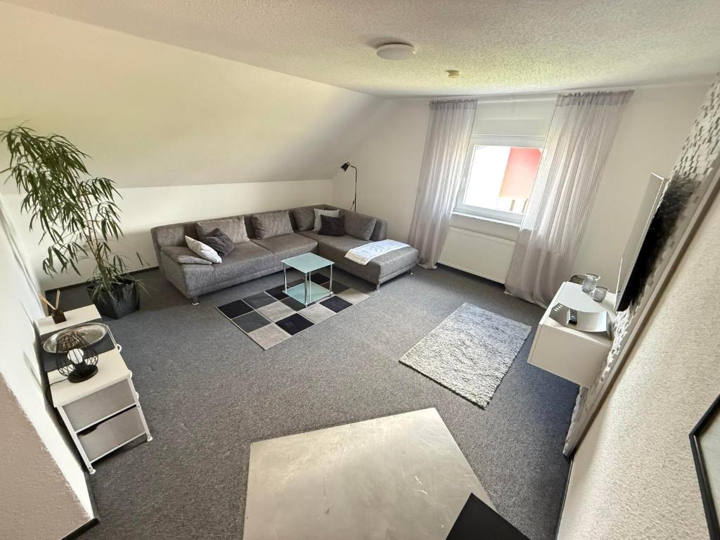 Χώρος καθιστικού στο Ferienwohnung HAWELA