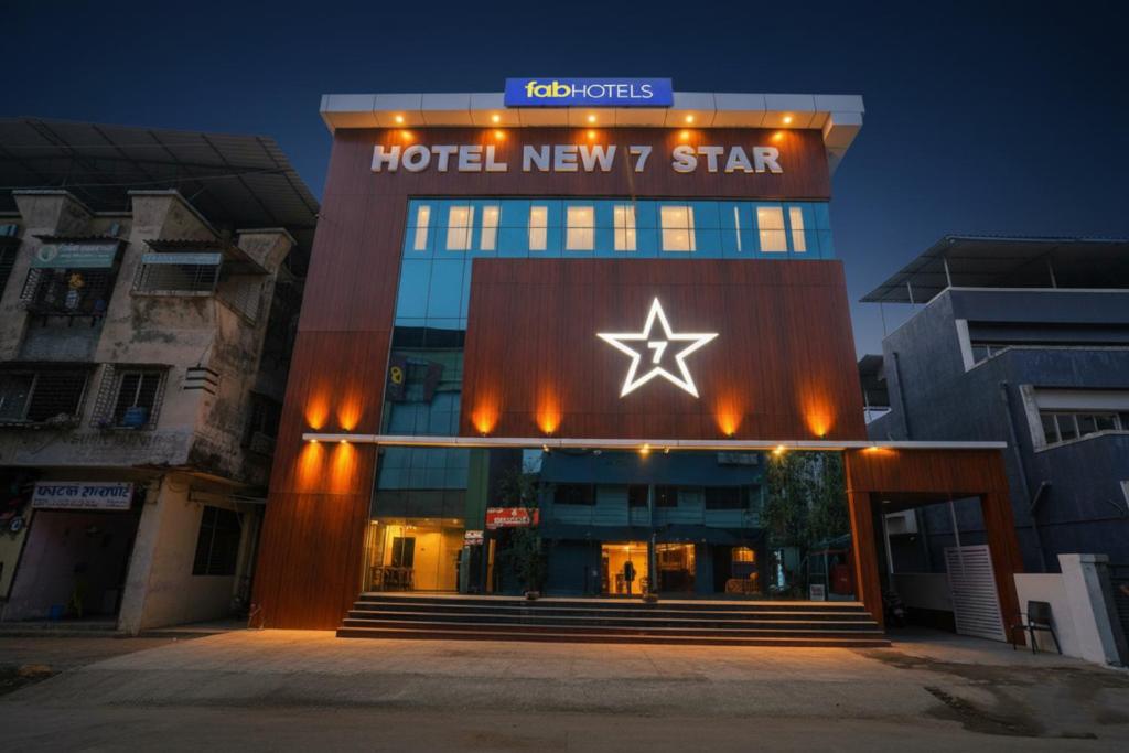 a hotel new york star sign on the front of a building at FabHotel New 7 Star in Mumbai