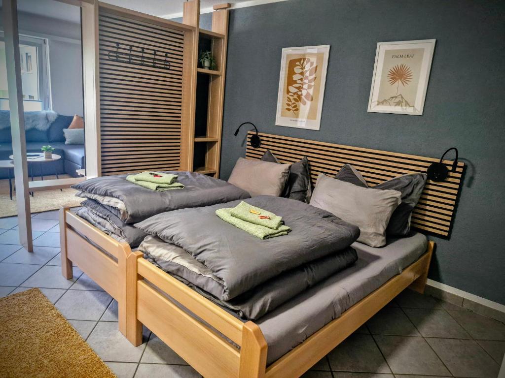 Postel nebo postele na pokoji v ubytování Apart Weisshorn WHG 122 Valère B