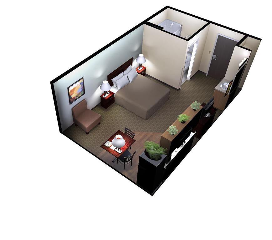 TV a/nebo společenská místnost v ubytování Aptel Studio Hotel