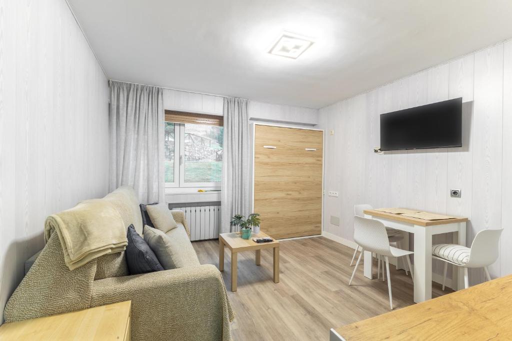 Μια τηλεόραση ή/και κέντρο ψυχαγωγίας στο Loft Relajante Est esquí La Pinilla