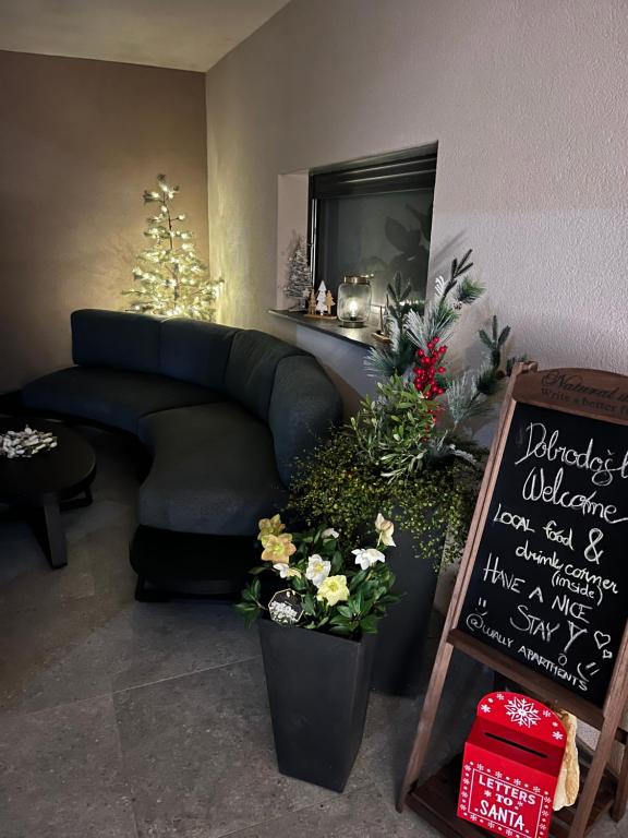 Χώρος καθιστικού στο Apartments Wally