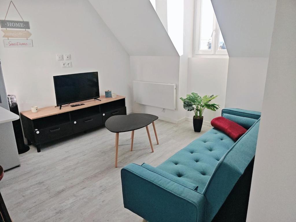 TV a/nebo společenská místnost v ubytování Le Pic des sommets