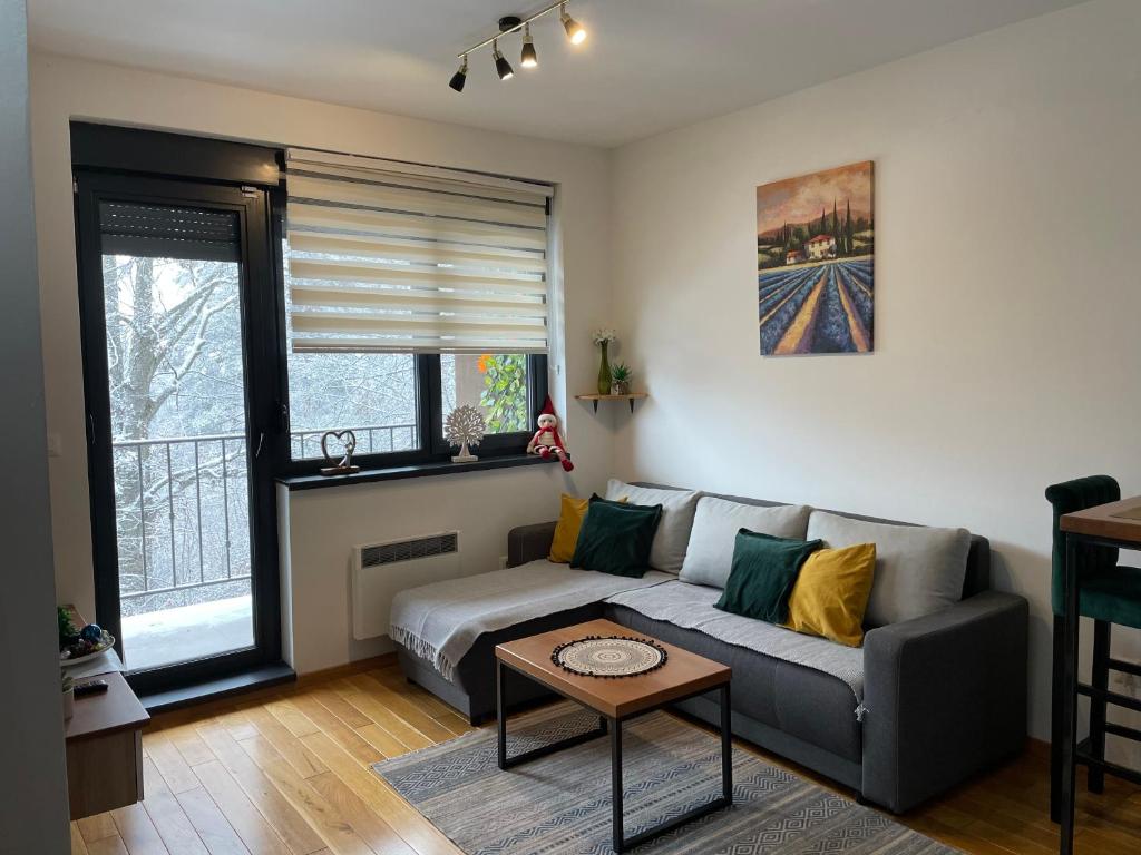 Χώρος καθιστικού στο Zlatni Bor Apartment