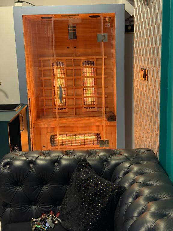 Posezení v ubytování Gold Glass z Jacuzzi &Sauną Rynek Centrum-Parking