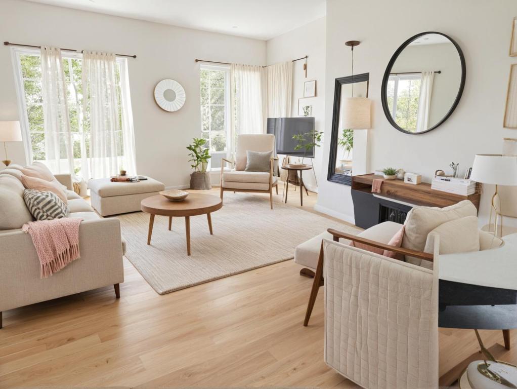 Χώρος καθιστικού στο Downtown Los Angeles Modern Apartments