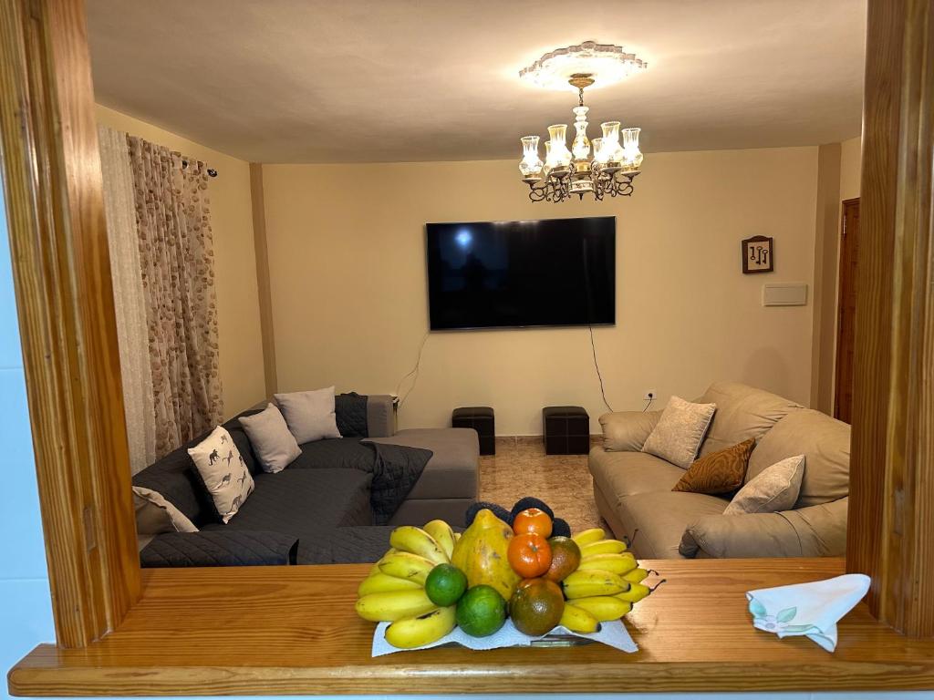 TV a/nebo společenská místnost v ubytování Los Palmeros