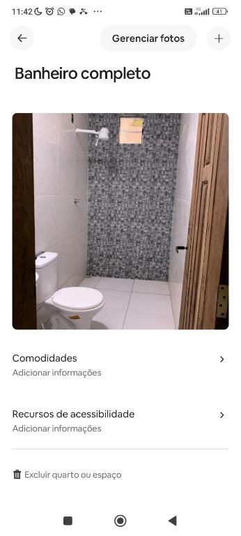 Ένα μπάνιο στο Espaço doce aconchego 2