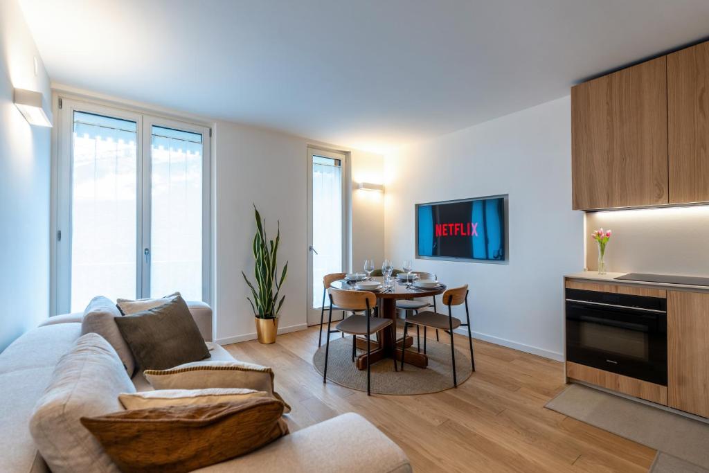 Una cocina o cocineta en Stupendo appartamento nel cuore di Bormio con WiFi