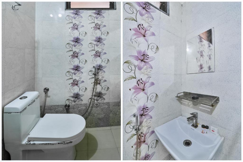 Koupelna v ubytování Hotel O Q7