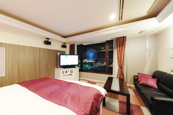 TV a/nebo společenská místnost v ubytování Hotel Water Gate Nagoya - Love Hotel for couple -
