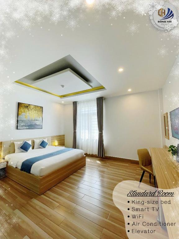 Ένα ή περισσότερα κρεβάτια σε δωμάτιο στο Dong Hai Hotel _ Rach Gia