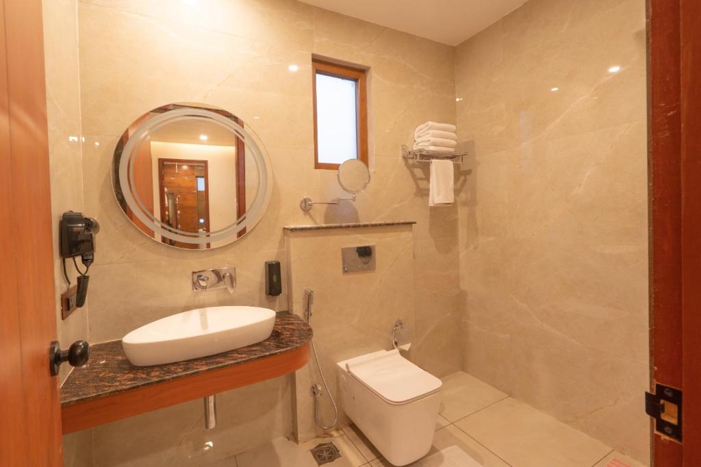 Et badeværelse på The Corbett Sapphire