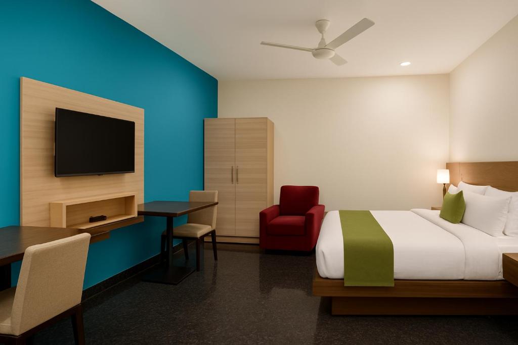 TV a/nebo společenská místnost v ubytování Hotel Heaven Stay