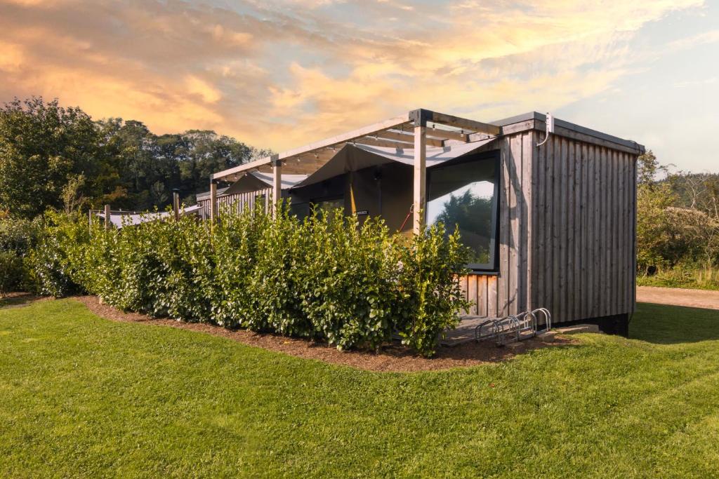 Un jardín fuera de The Birdbox - Unique Hot Tub Cabin in Millport